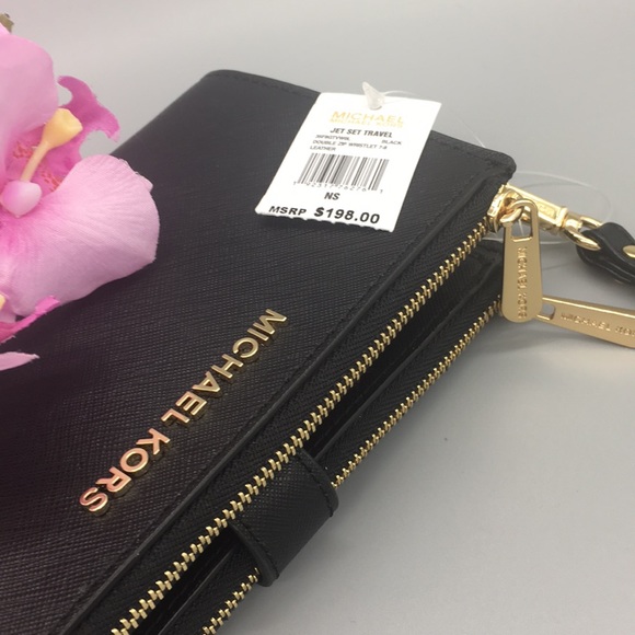 Michael Kors Jet Set Travel Double Zip Wristlet - Picture 8 of 8